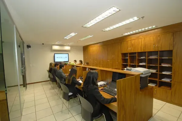 Sala de trabalho da equipe